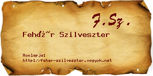 Fehér Szilveszter névjegykártya
